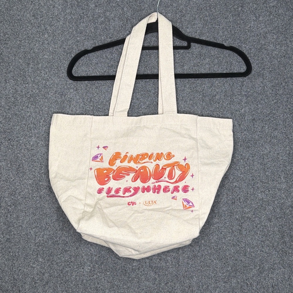 Ulta Beauty Finding Beauty Everywhere Canvas Tote Bag COVL Artist Reusable